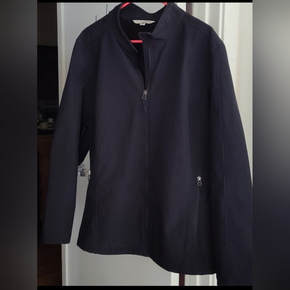 Port Authority Jacket Womens 2X  Shell Full Zip  Polyester Pockets 23" Ptp X 27 - Picture 3 of 8